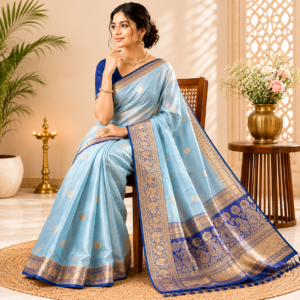 blown Gadwal Saree